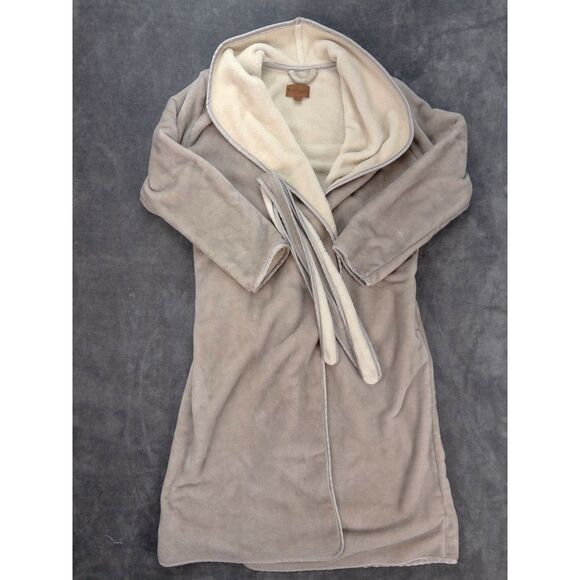Koolaburra Other - Koolaburra By Ugg Womens M Bathrobe Cozy Plush Ivory Belted Waist Robe Pockets